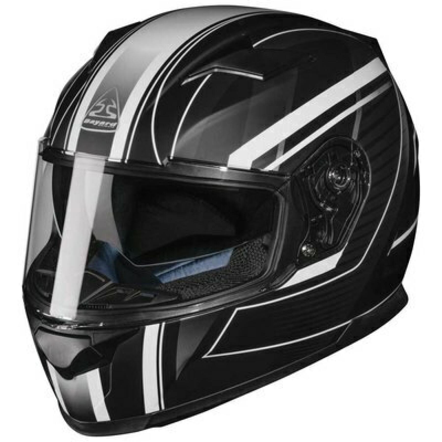 Open Face Jet Helmet Moped Motorbike Scooter Antiscratch Visor Silver S 
