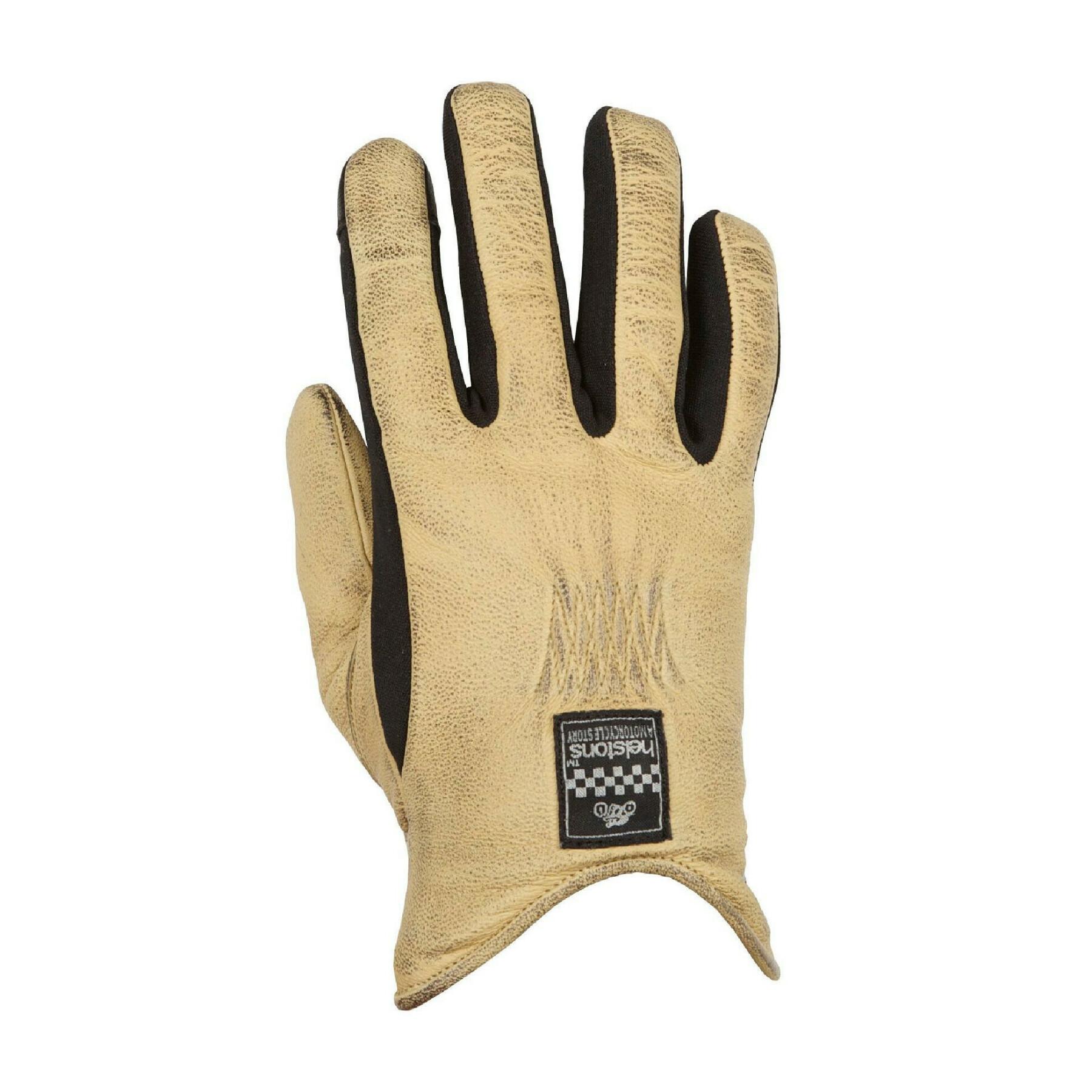 Winter leather gloves woman Helstons fidji