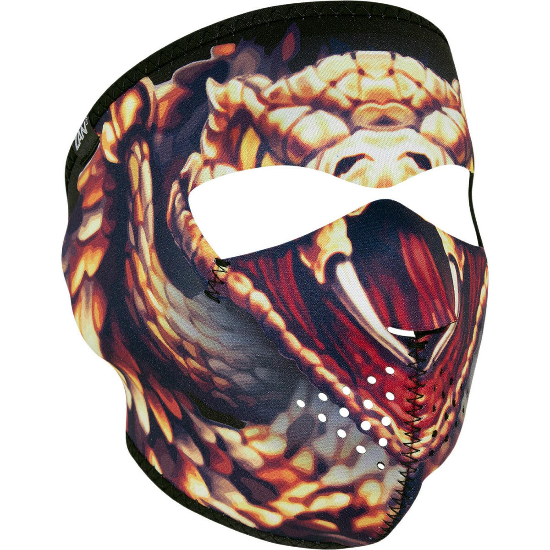 Motorcycle facial balaclava Zan Headgear snake