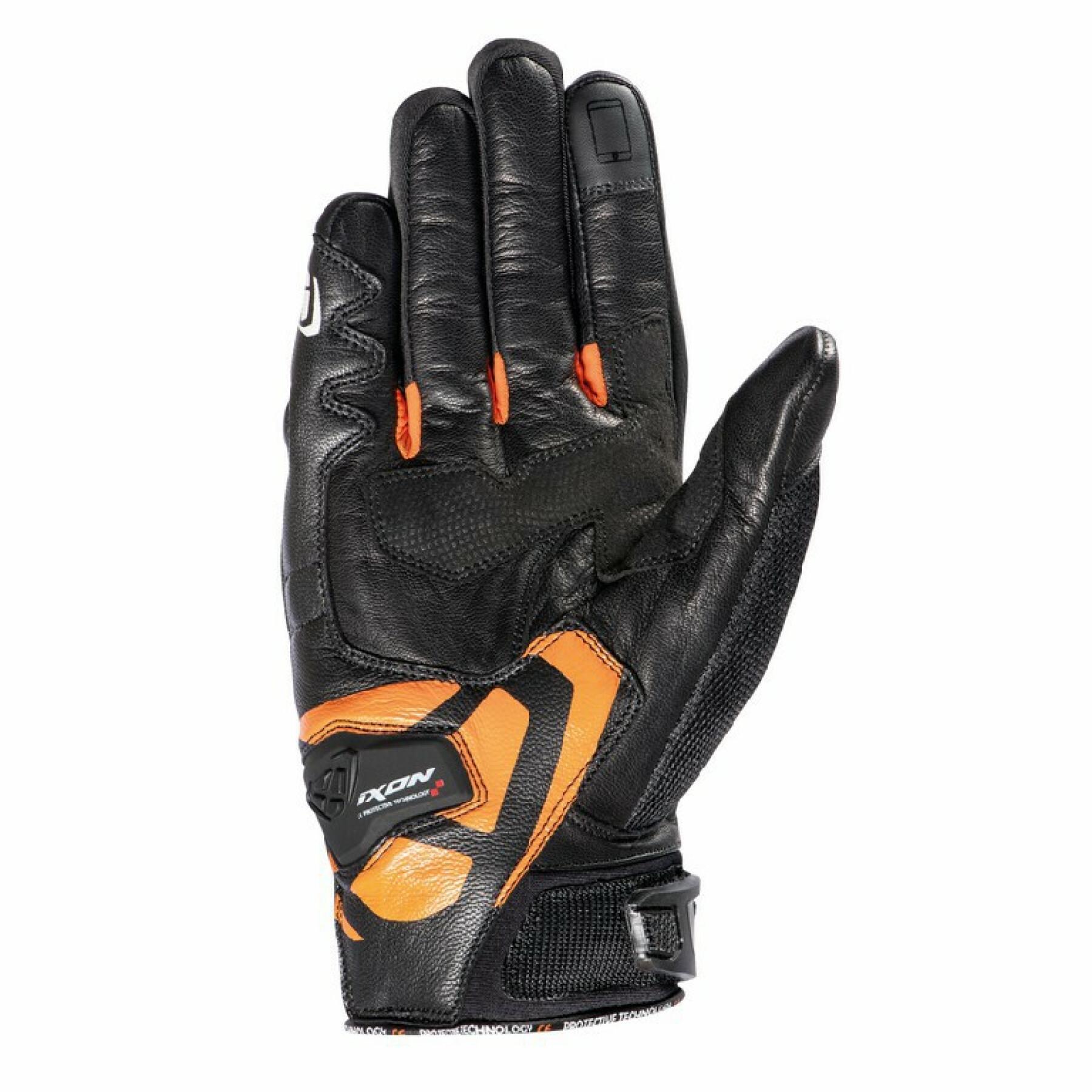Summer leather motorcycle gloves Ixon rs rise air