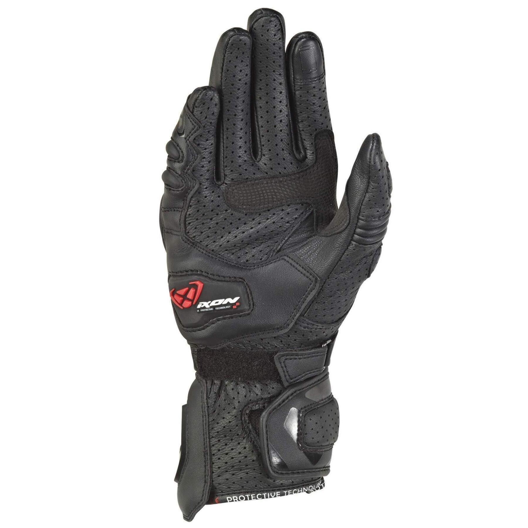 Motorcycle gloves summer leather woman Ixon rs tempo air