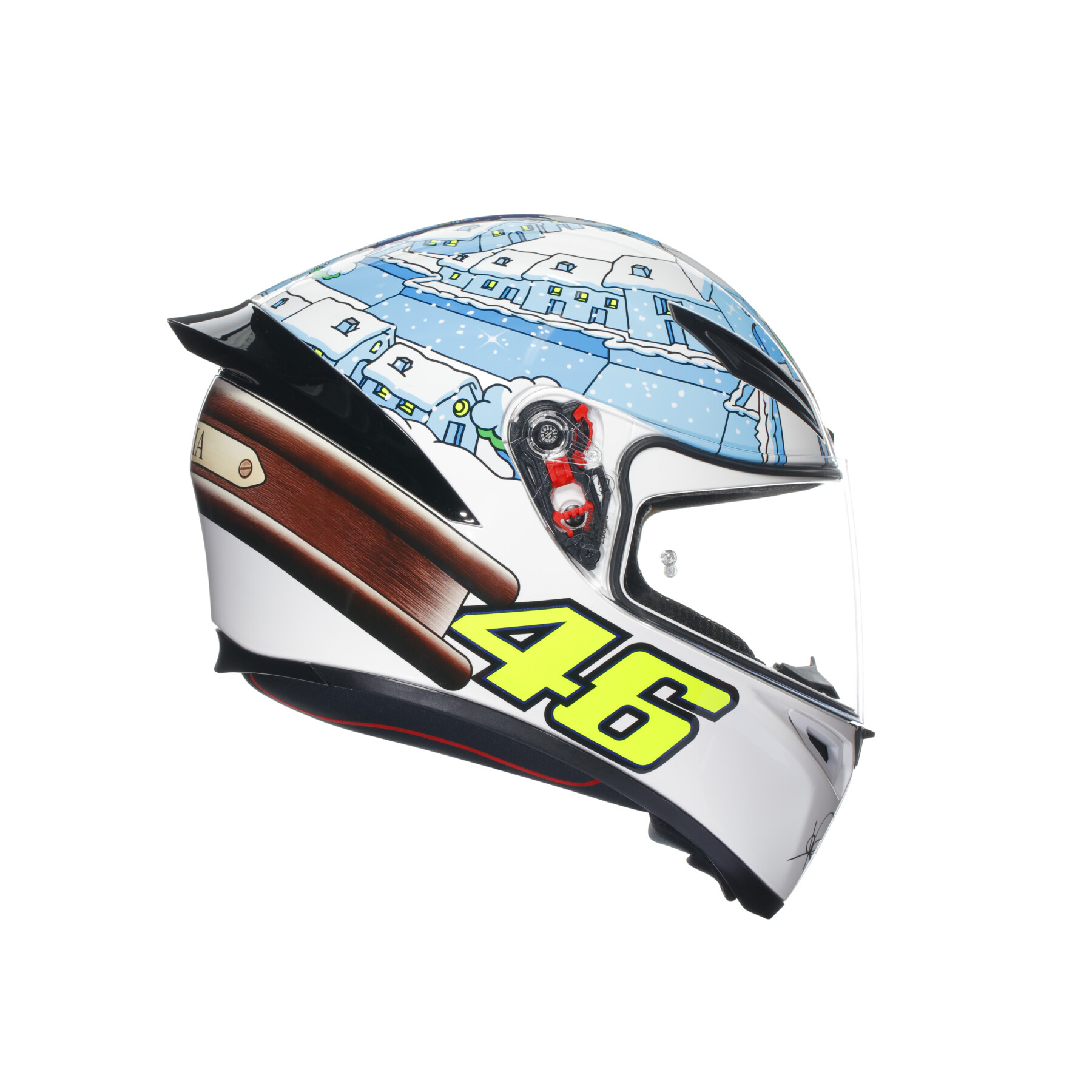 Full face motorcycle helmet AGV K1 S Rossi Winter Test 2017
