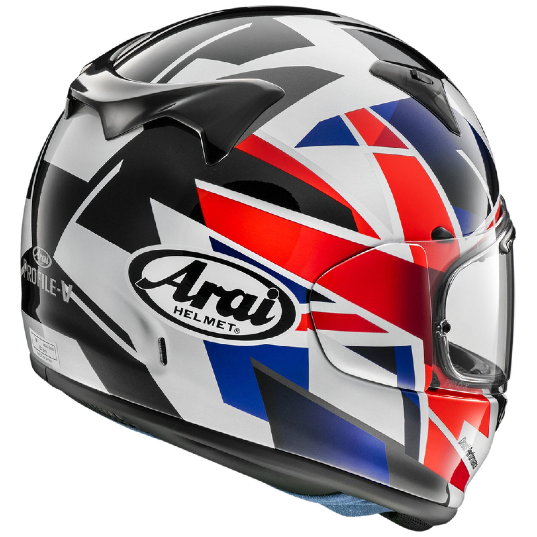 Full face motorcycle helmet Arai V Flag UK