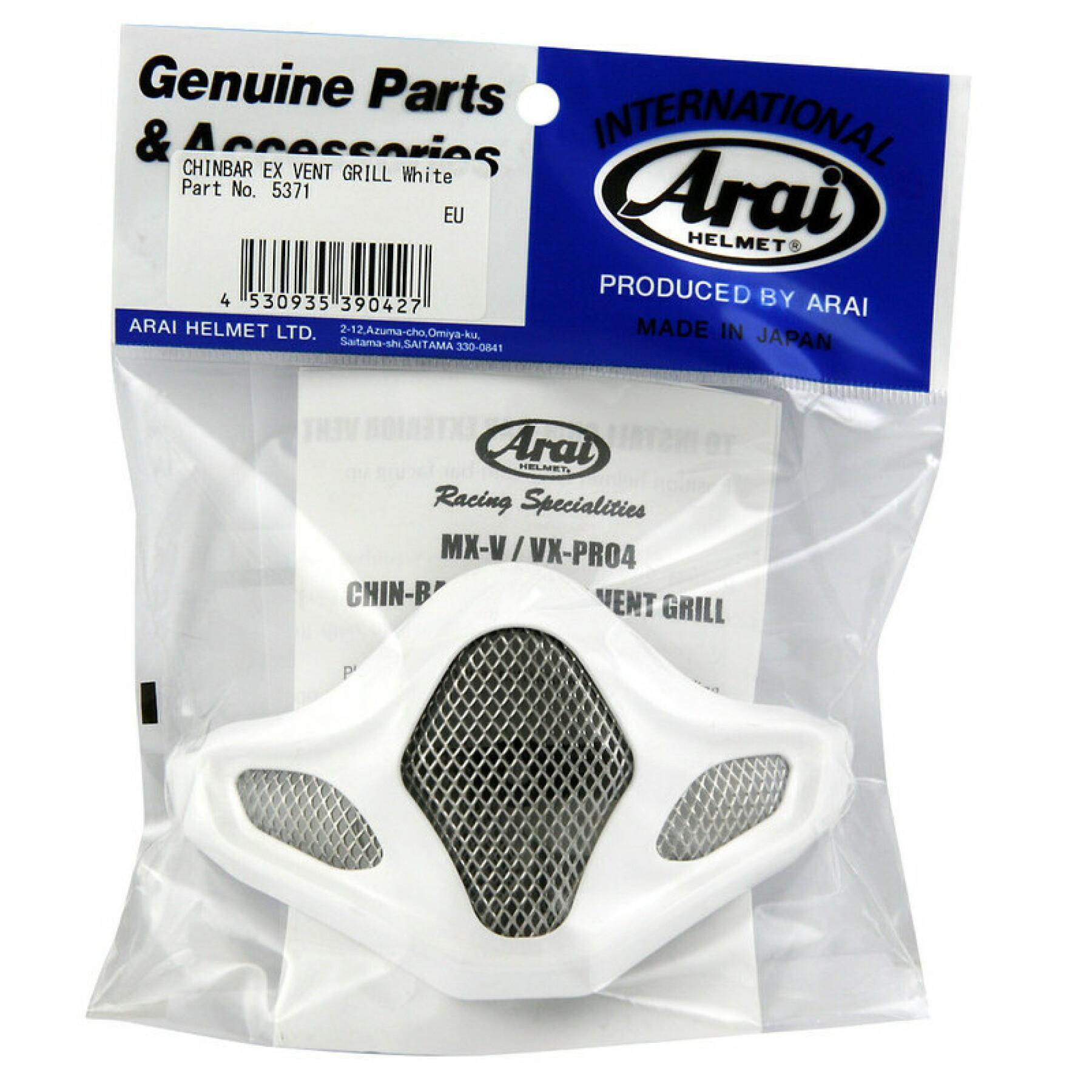 Chin ventilation external grill for helmet Arai MX-V