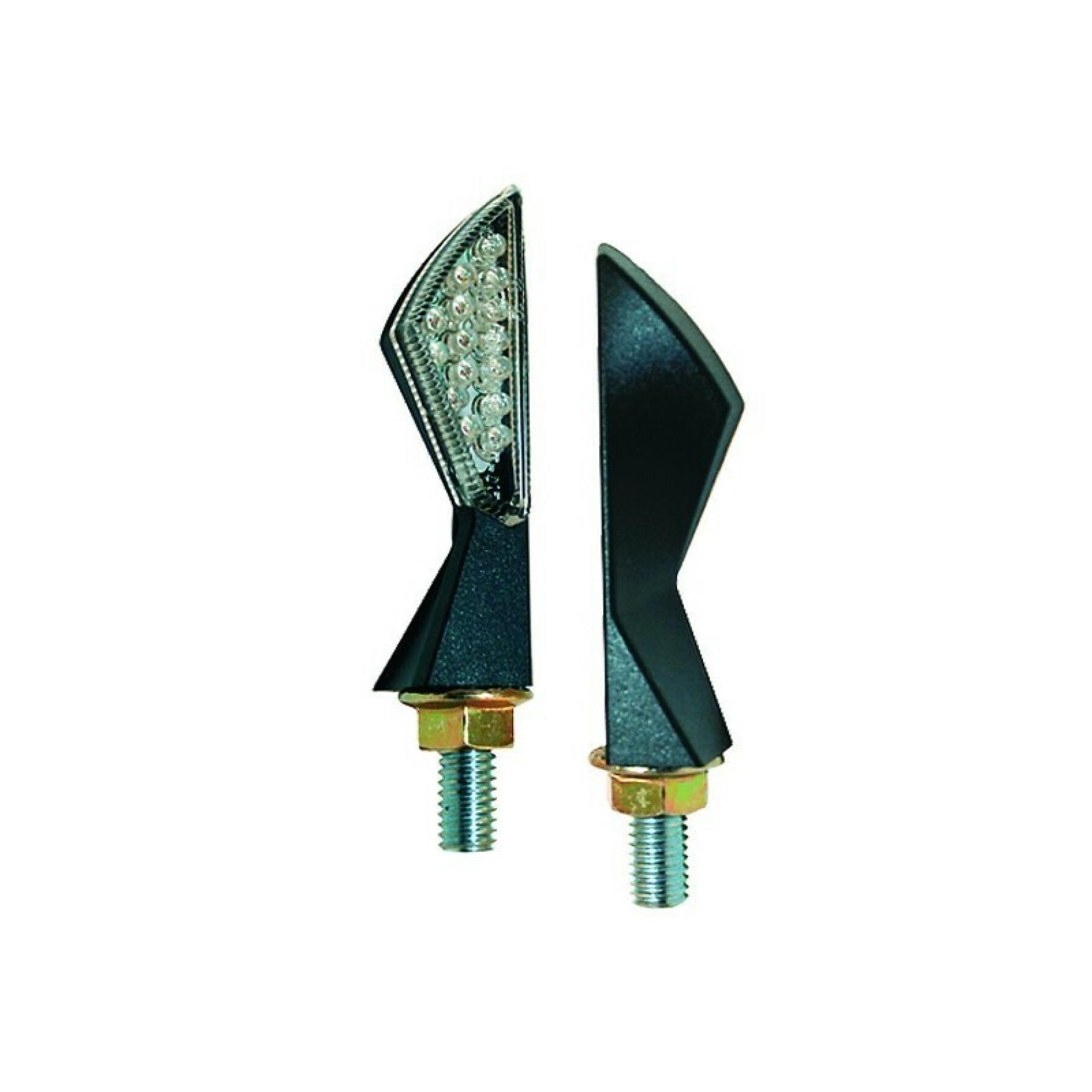 Pair of motorcycle led turn signals Brazoline Twisty