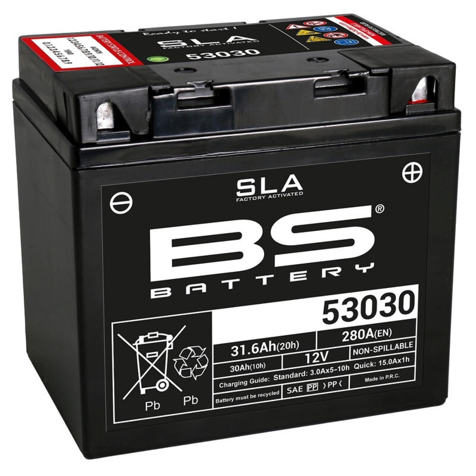 Factory-activated motorcycle battery BS Battery 53030