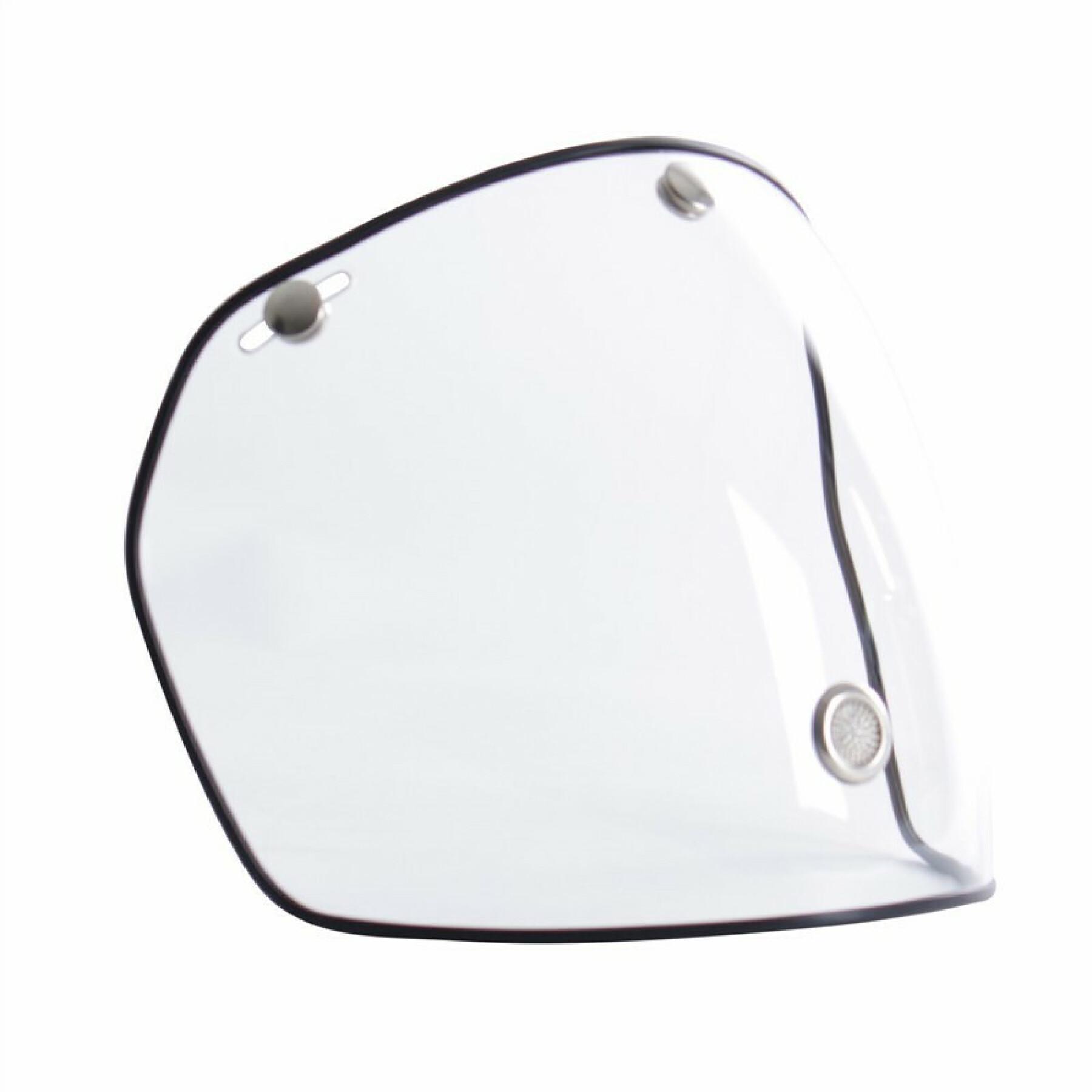 Long motorcycle helmet screen 3 snaps+ventilation smoked Harisson
