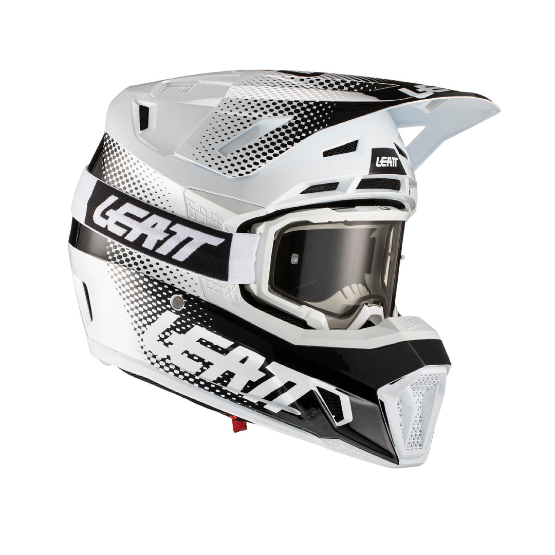 Motorcycle helmet with goggles Leatt 7.5 V22