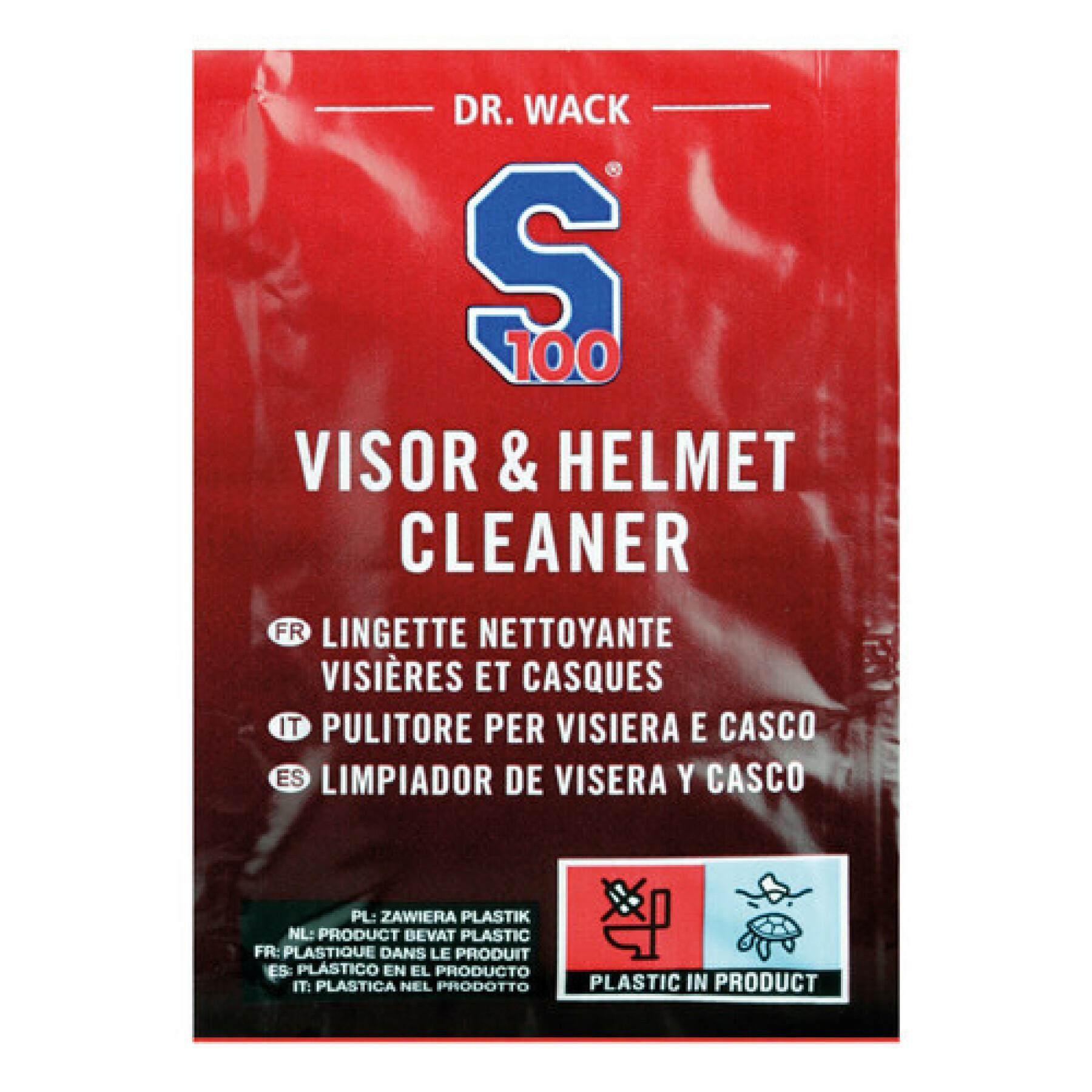 Cleaning wipes for visors and helmets Dr Wack S100