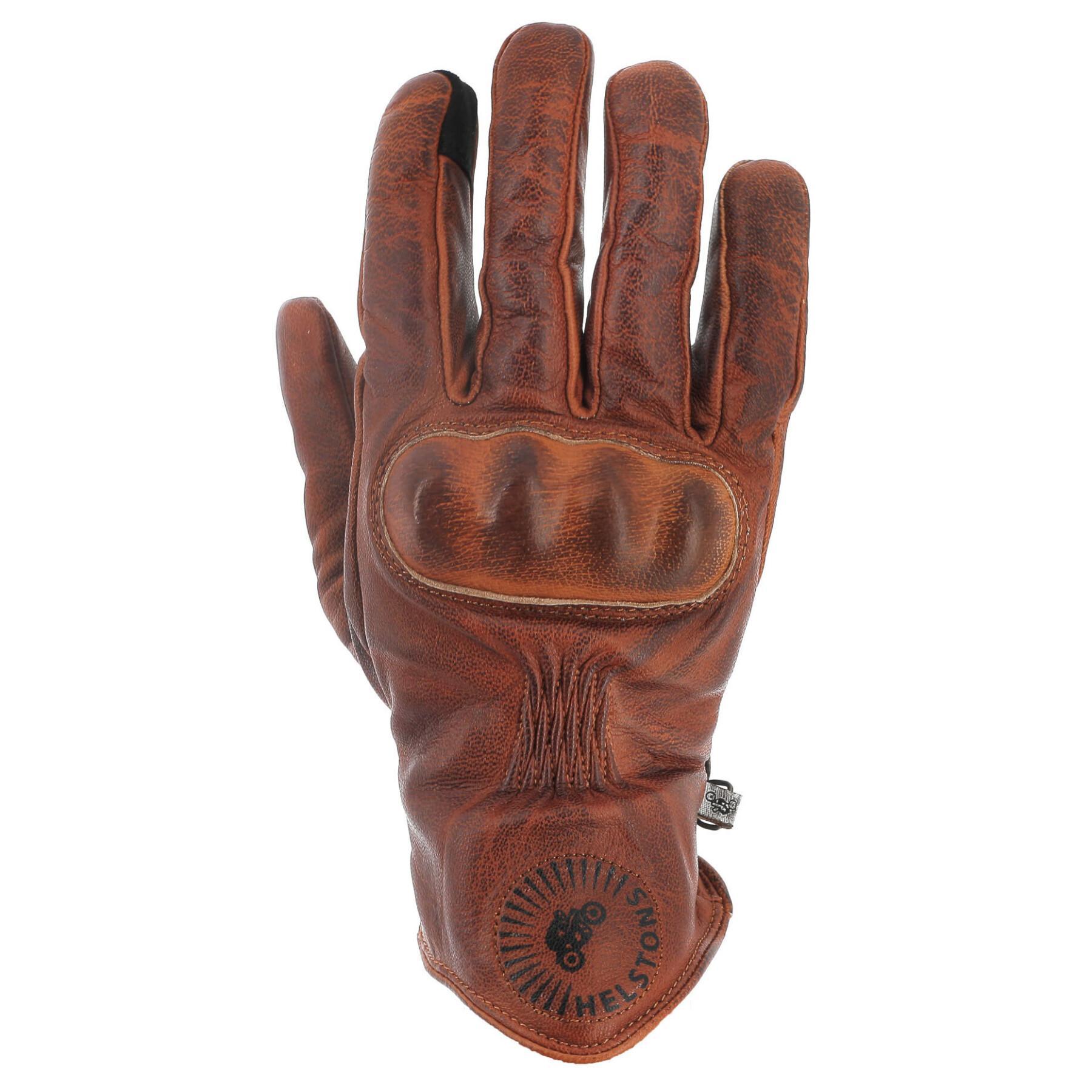 Winter leather motorcycle gloves Helstons Snow