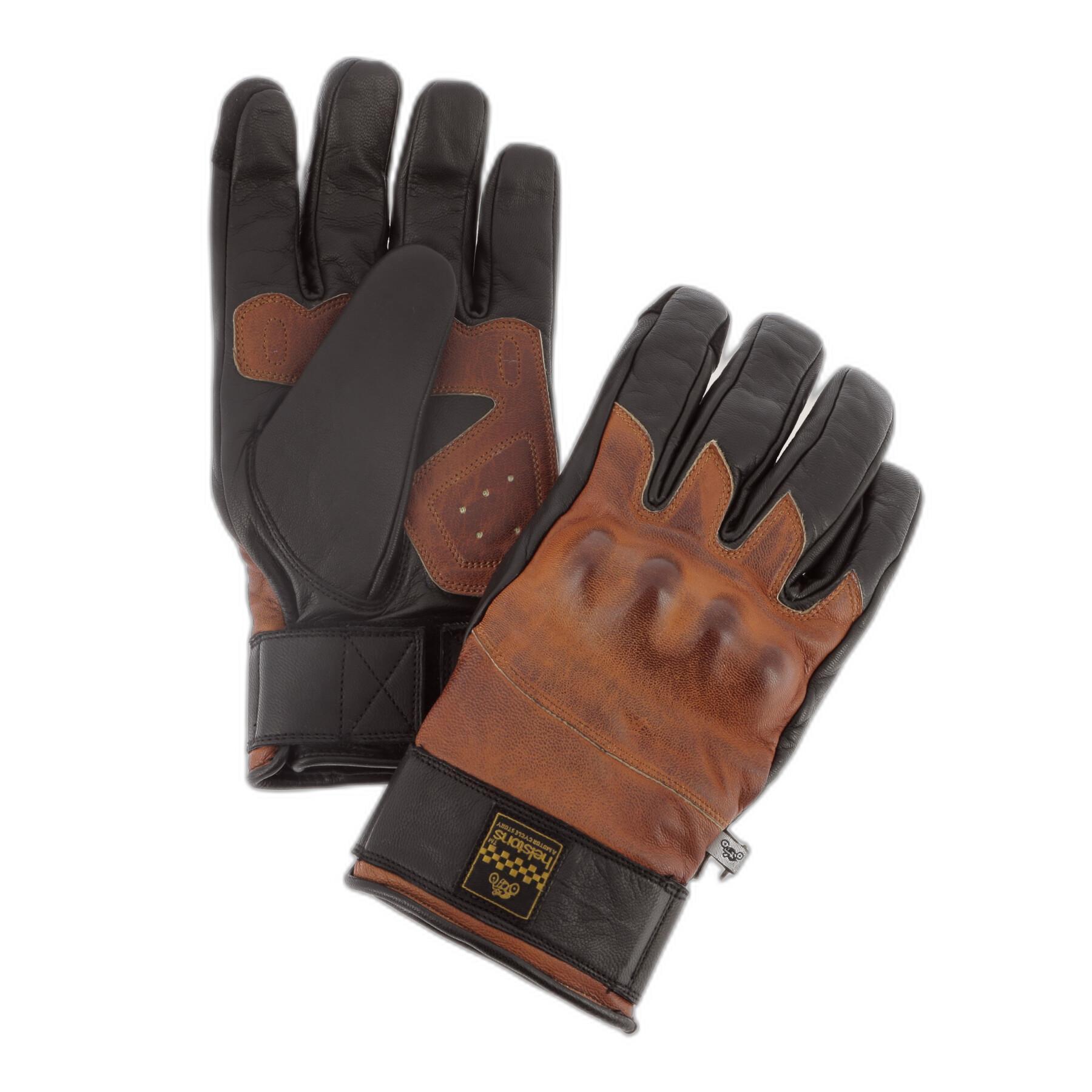 Winter leather motorcycle gloves Helstons Glory