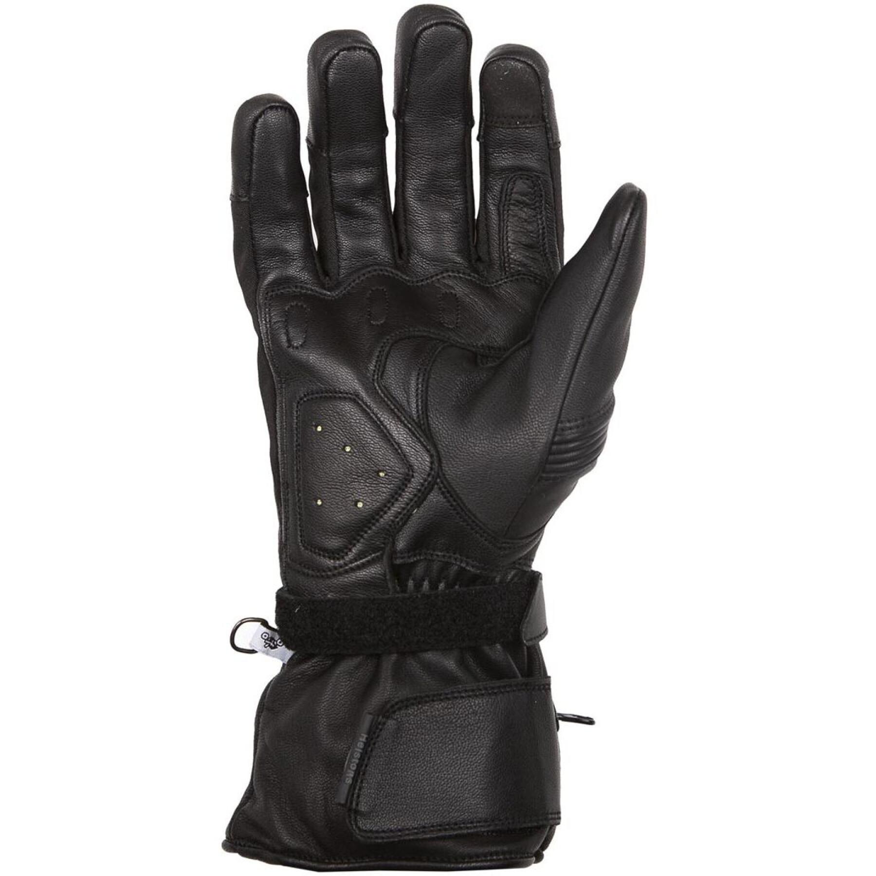 Leather heated motorcycle gloves Helstons Titanium