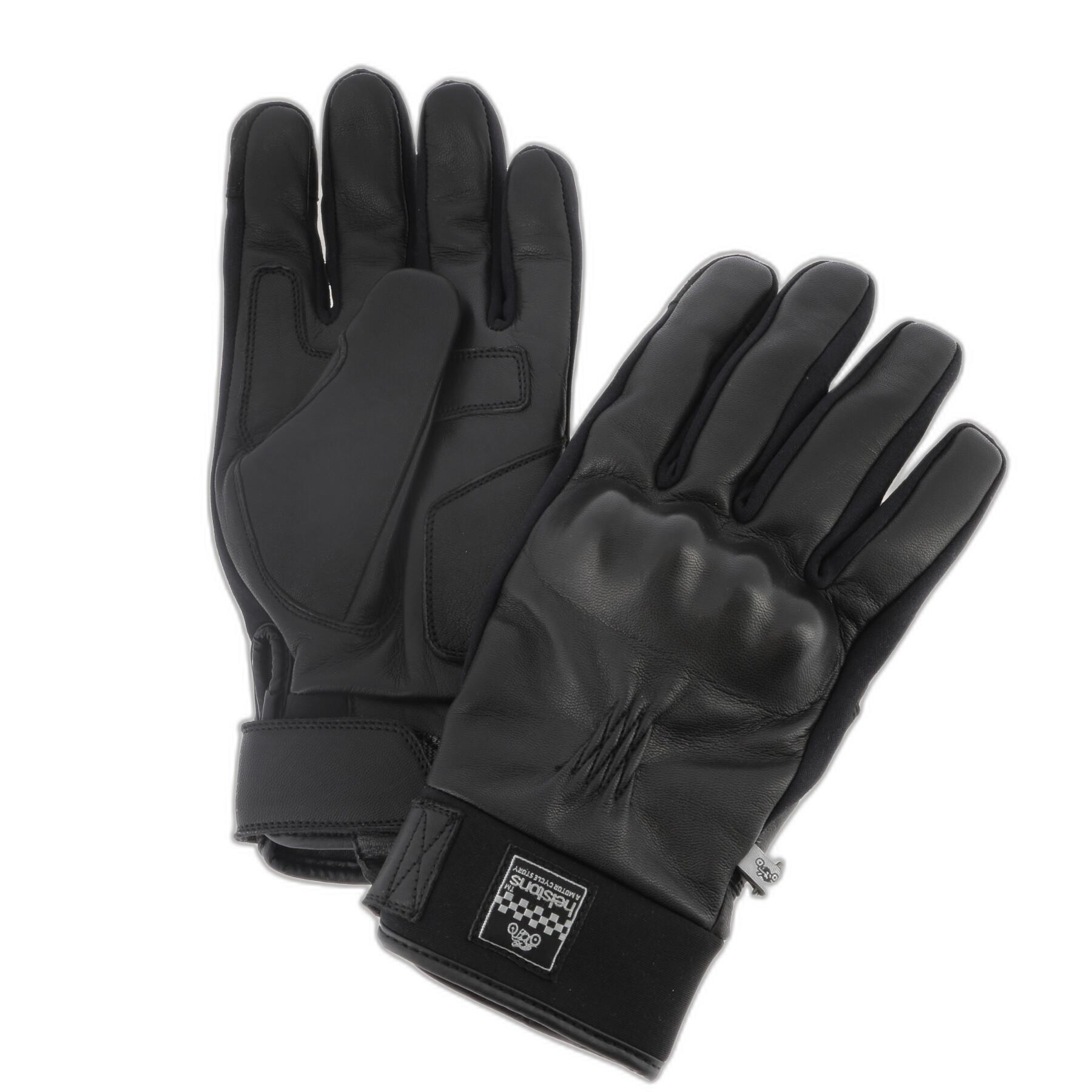 Winter leather motorcycle gloves Helstons Justin