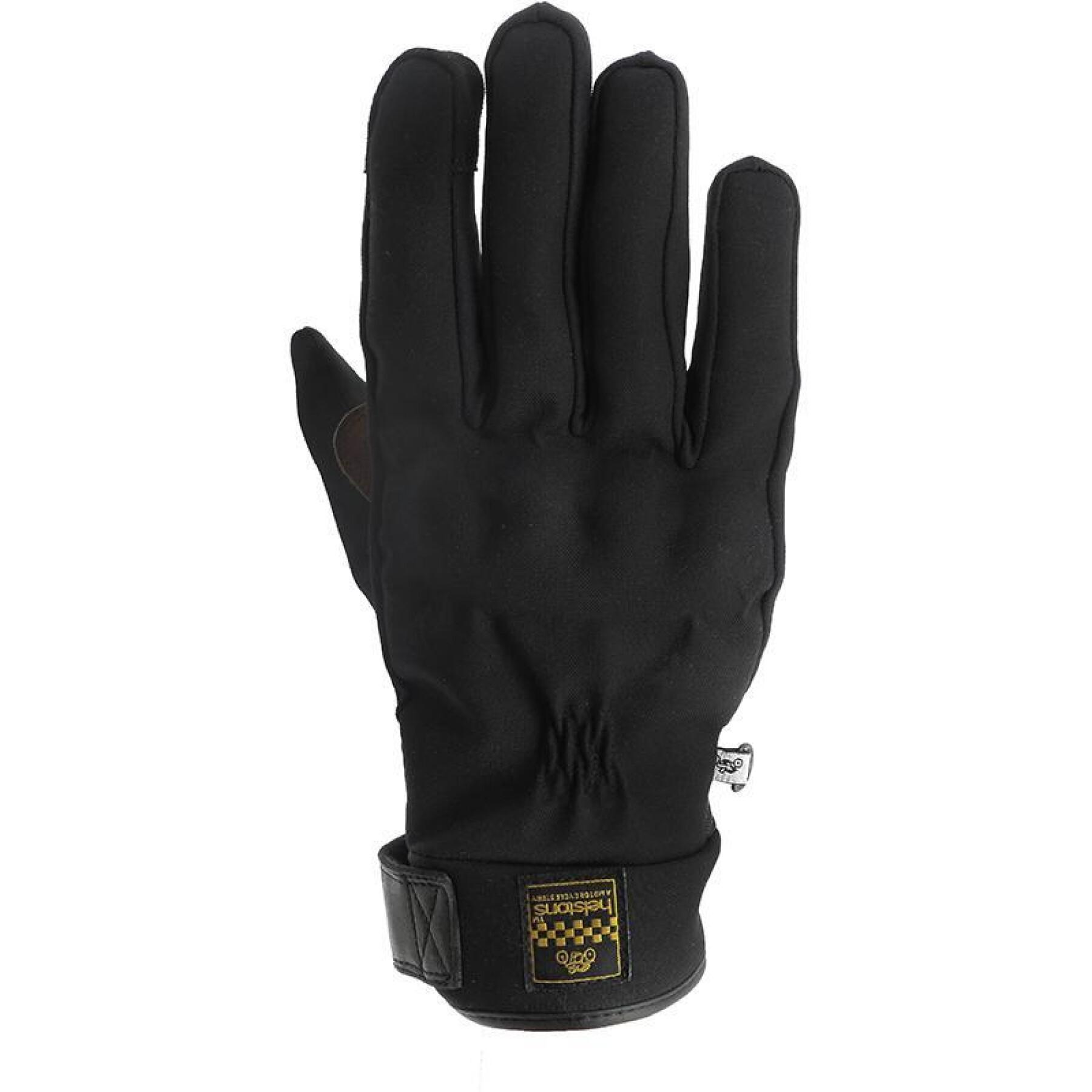 Stretch leather winter motorcycle gloves Helstons Justin