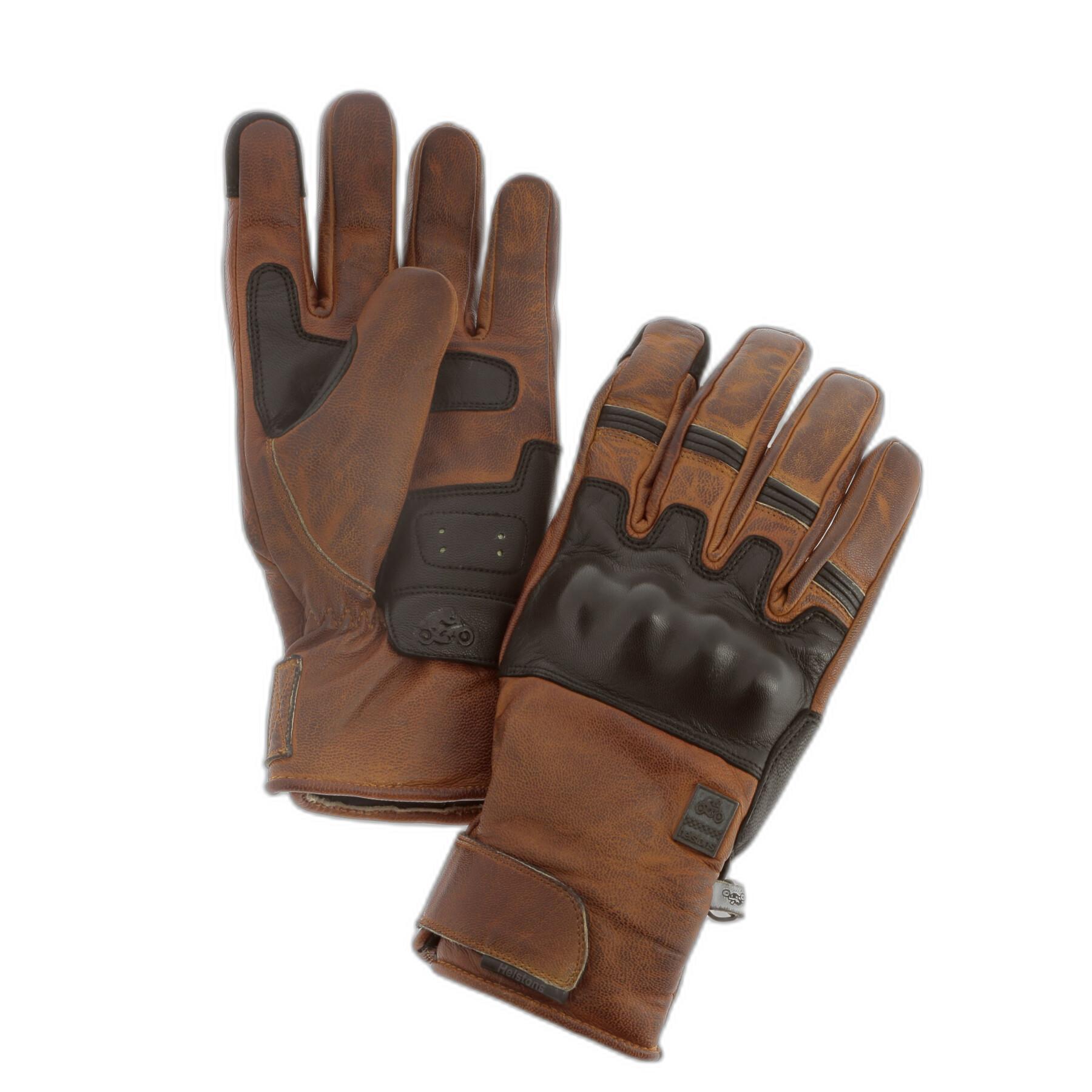 Winter leather motorcycle gloves Helstons Wislay
