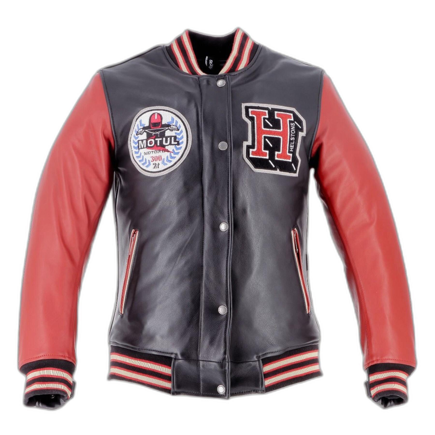 Motorcycle leather jacket Helstons Student Rag (Motul)