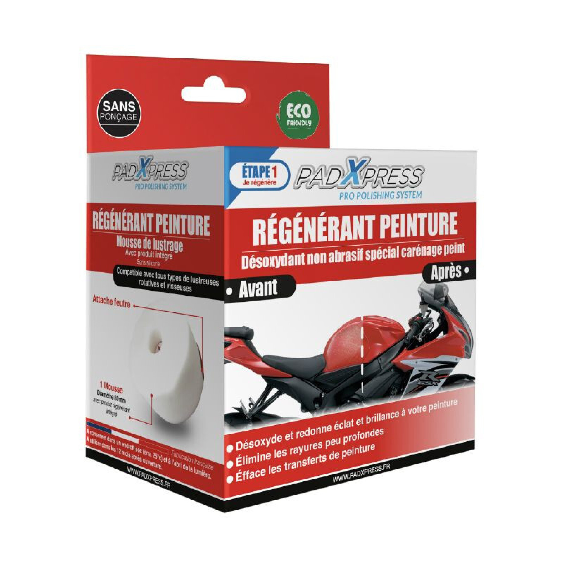 Regenerant motorcycle paint for fairing and tank Mecacyl Padxpress