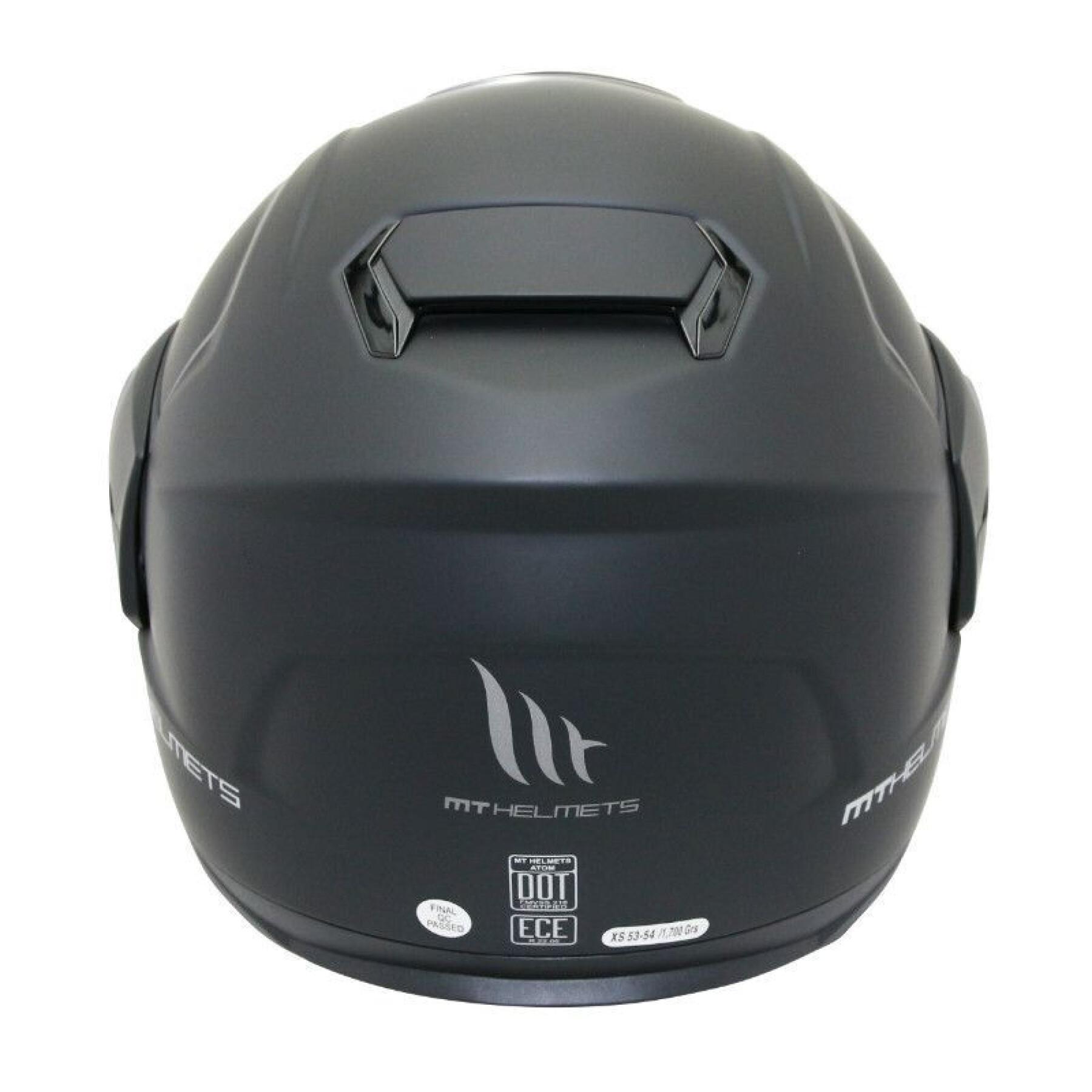 MT HELMETS 1052720130 modular helmet atom sv opened b3 white black
