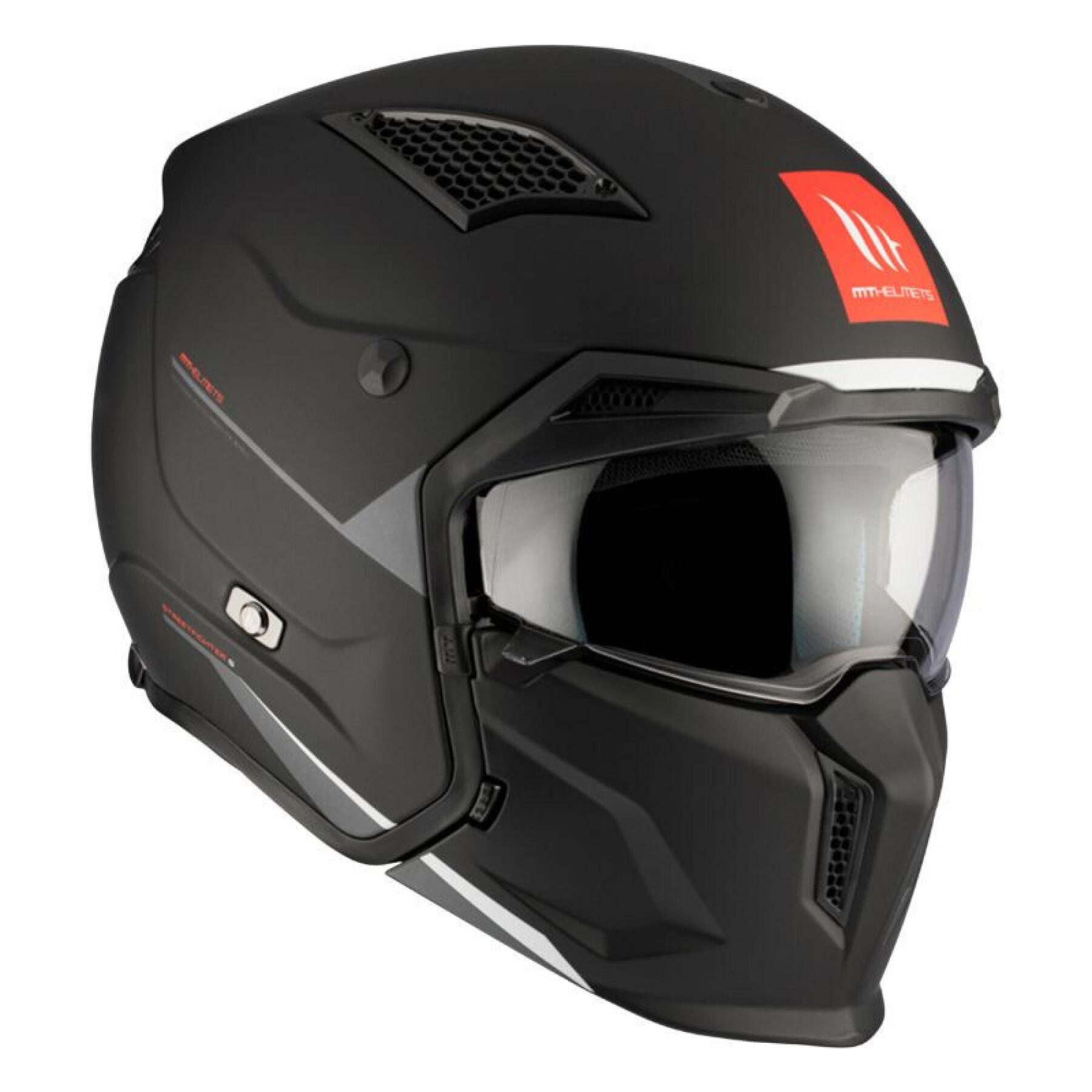 Single-shield convertible motocross helmet with removable chin strap MT Helmets Streetfighter Sv (Ece 22.06)