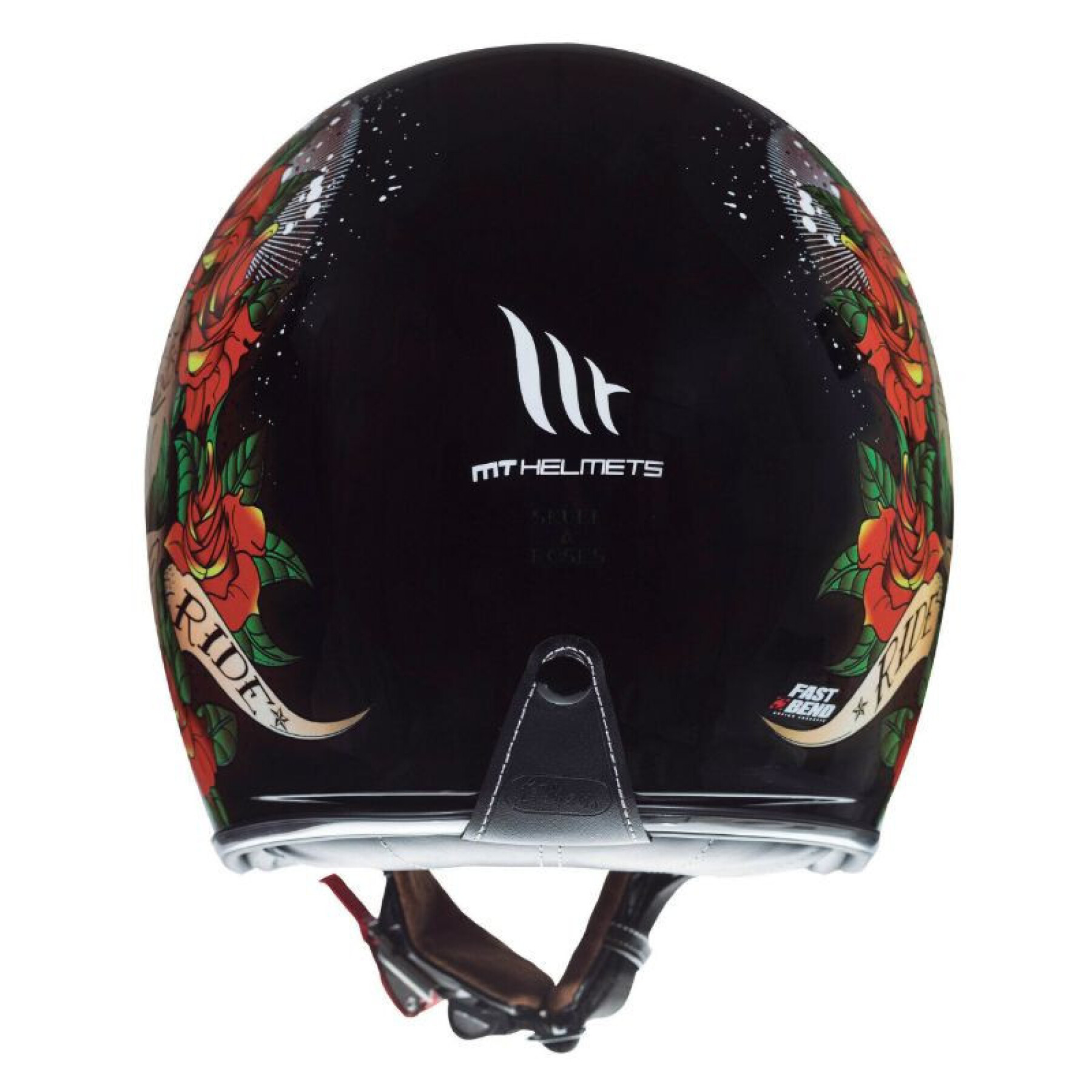 Jet helmet MT Helmets Le Mans 2 SV Skull & Roses A1
