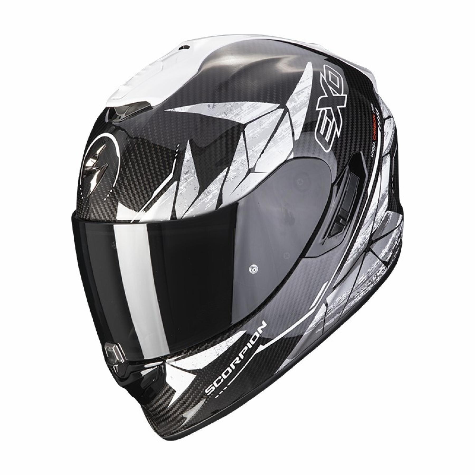Full face motorcycle helmet Scorpion Exo-1400 Evo Carbon Air Aranea ECE 22-06