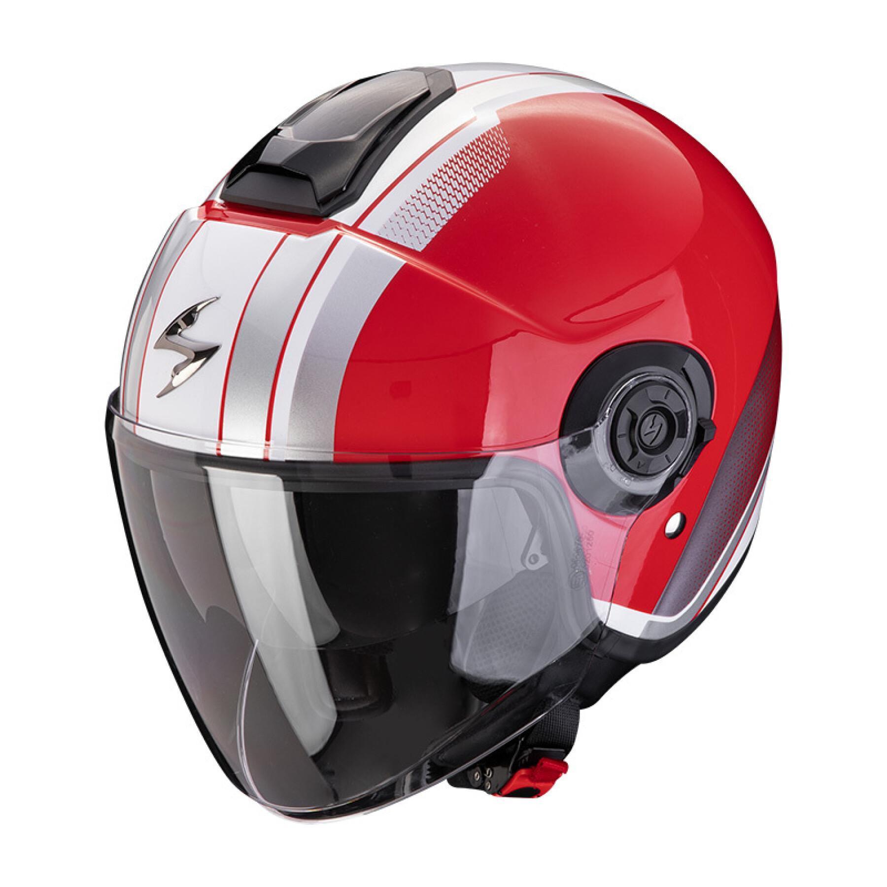 Scorpion EXO-City II Mall Jet Helmet, white-red, Size S