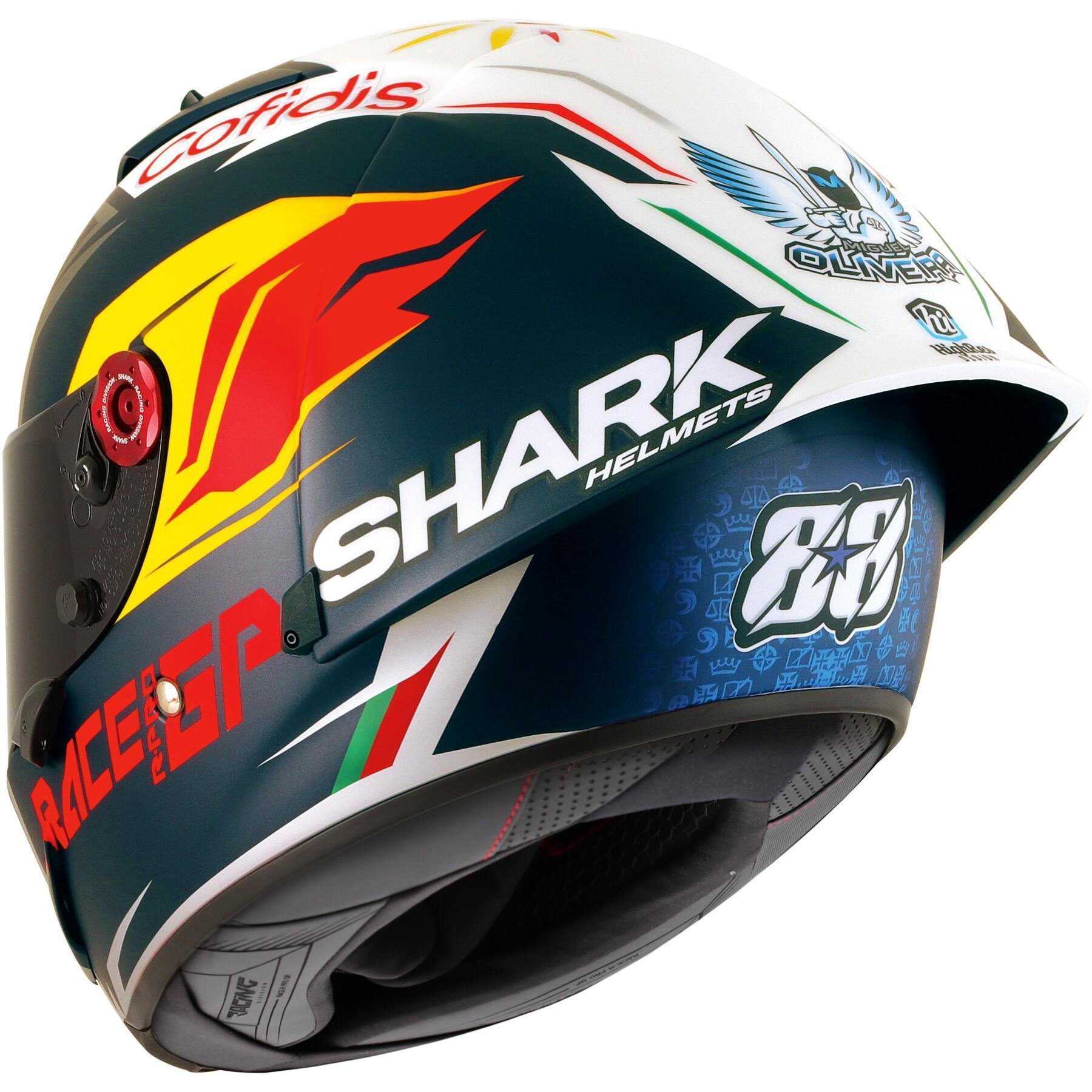 Full face motorcycle helmet Shark race-r pro GP oliveira signature