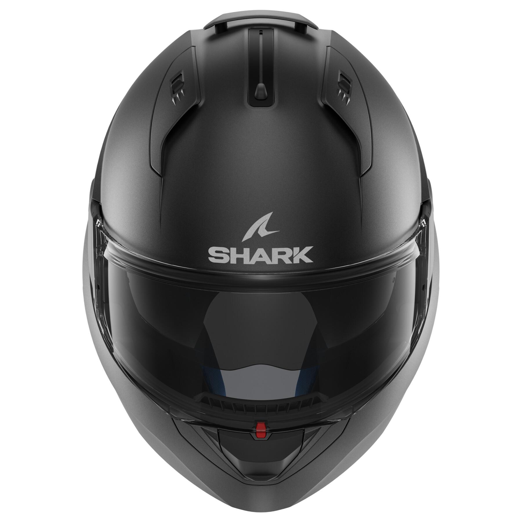 Modular motorcycle helmet Shark Evo Es Blank Mat Gun Metal Mat