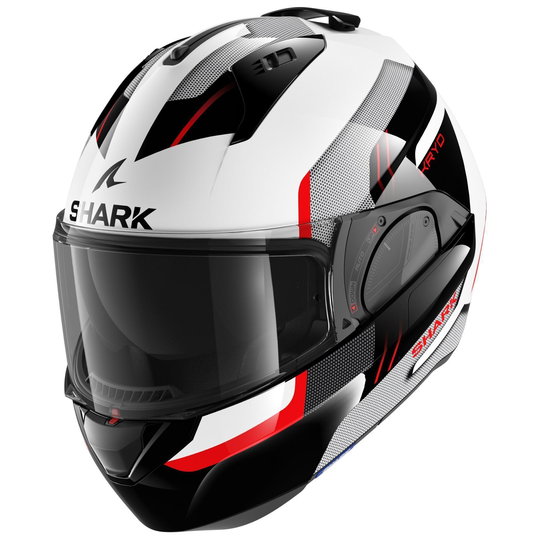 Modular motorcycle helmet Shark Evo Es Kryd White Black Red