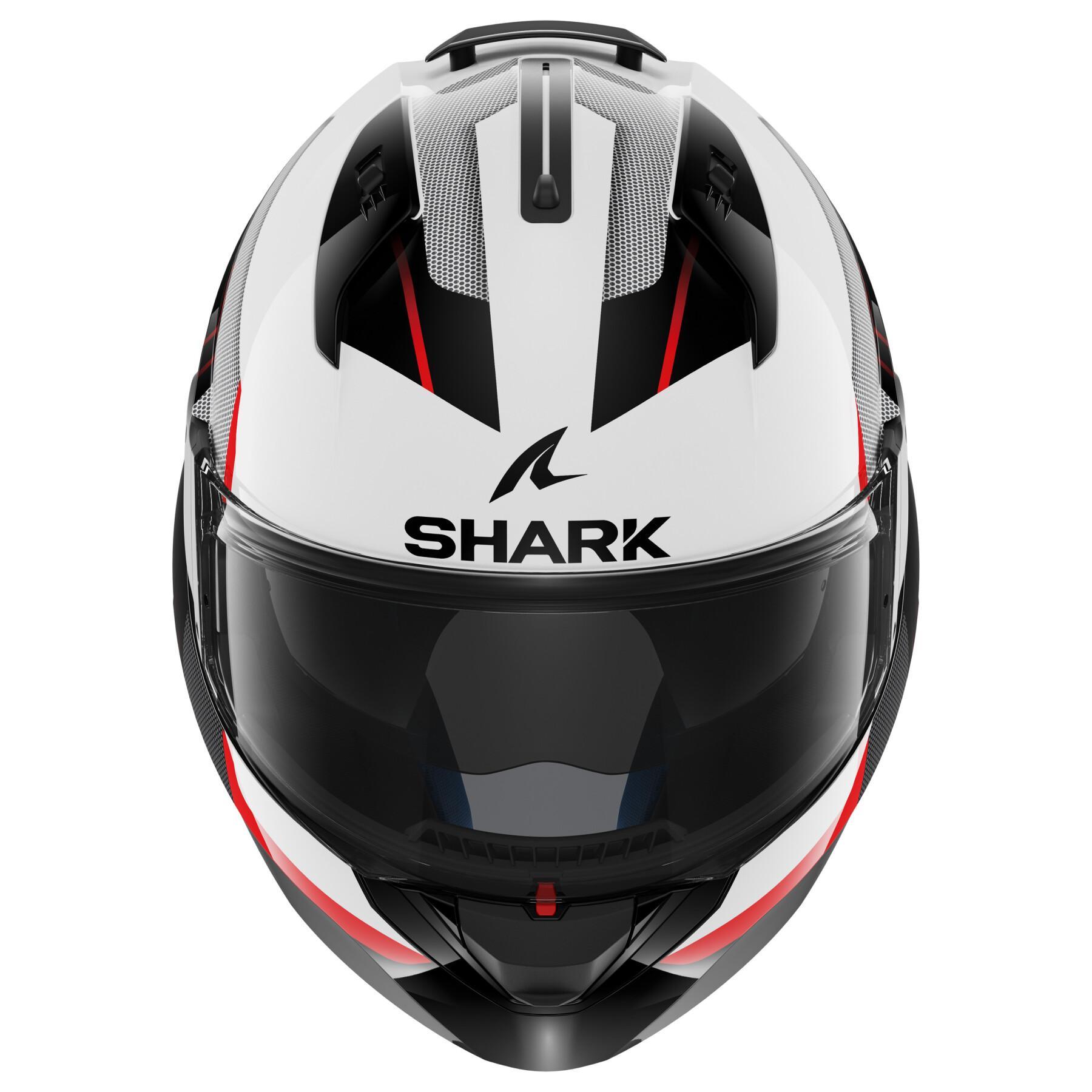 Modular motorcycle helmet Shark Evo Es Kryd White Black Red