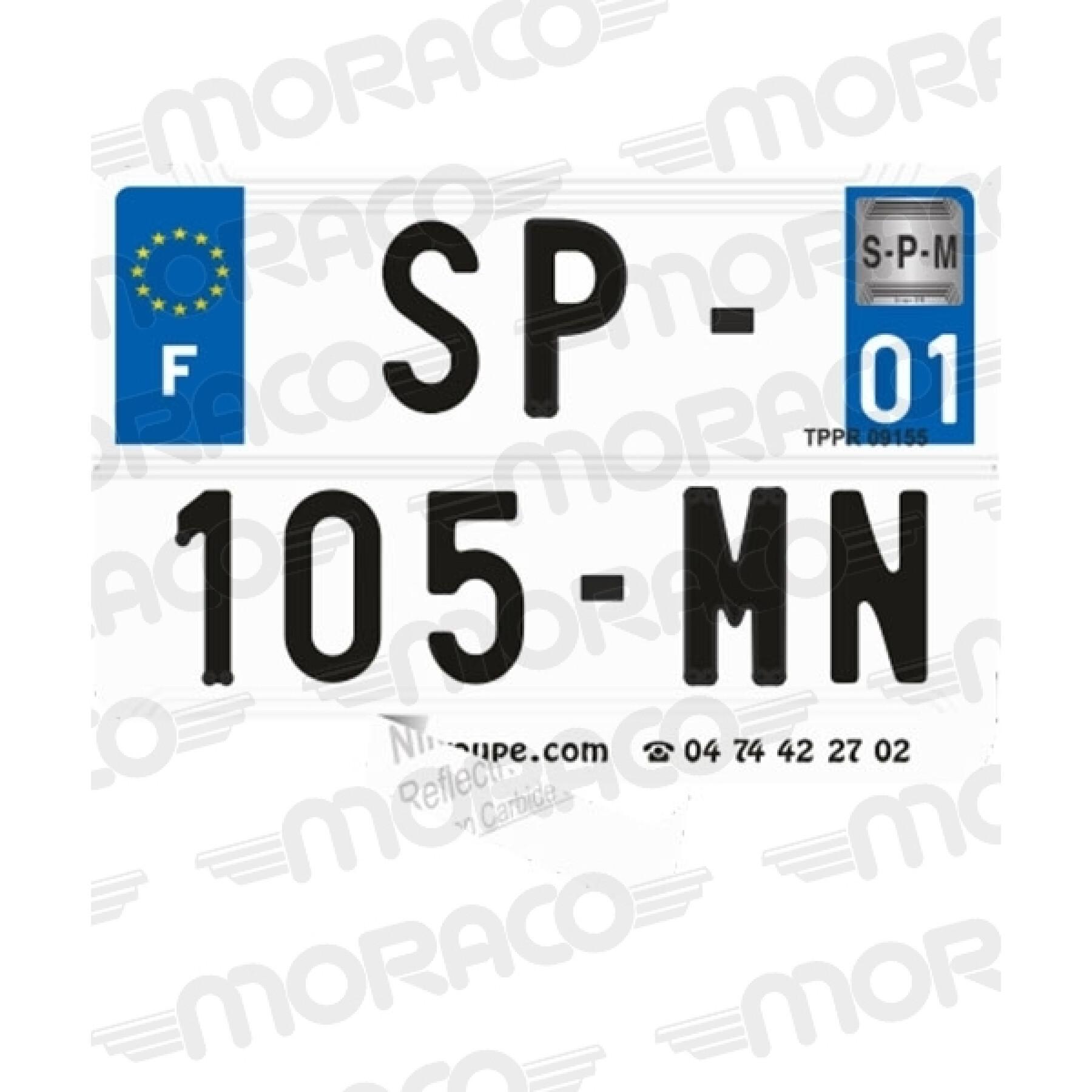 Motorcycle license plate strip department 60 SPM NR2 SIV
