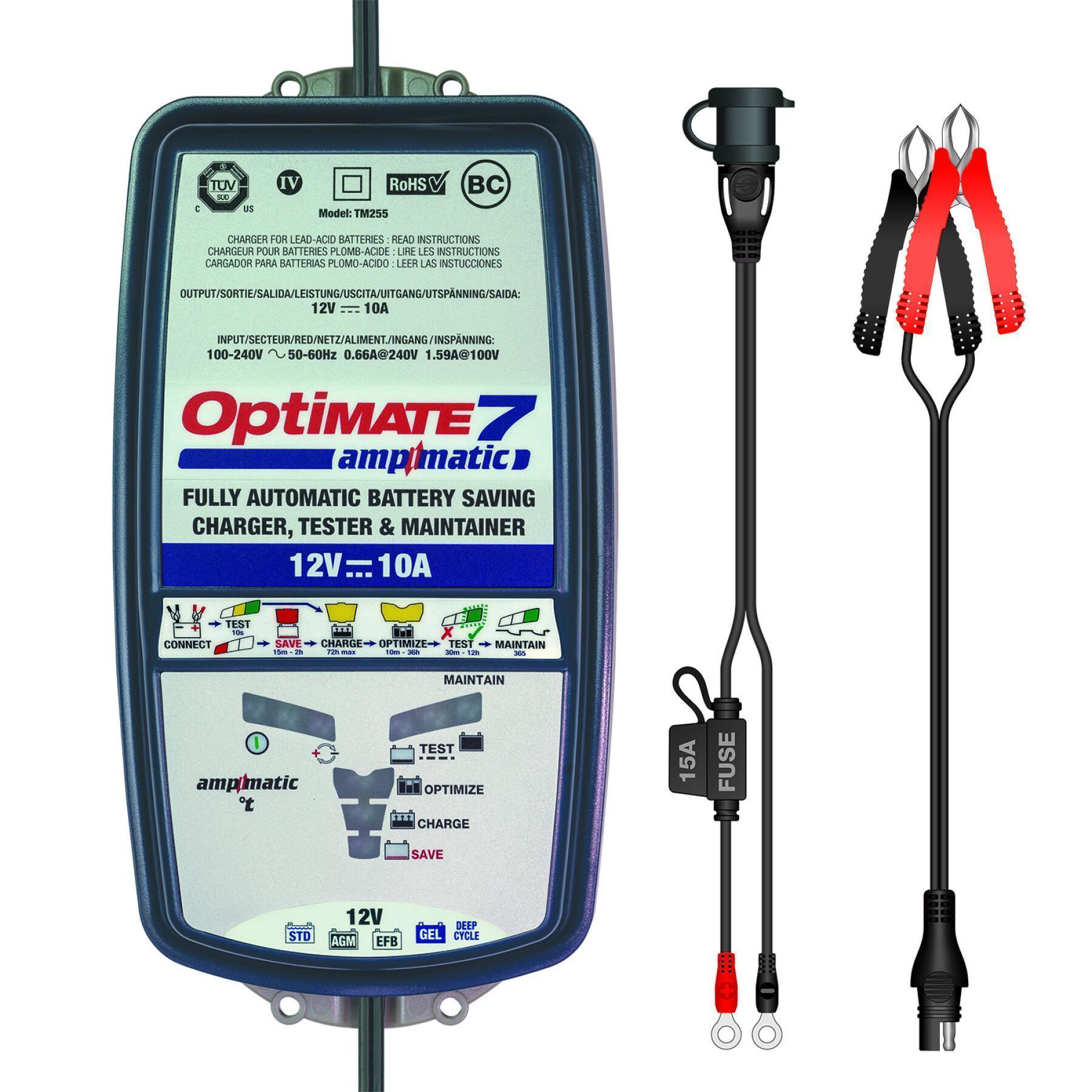 Motorcycle battery charger Tecmate Optimate7 Ampmatic
