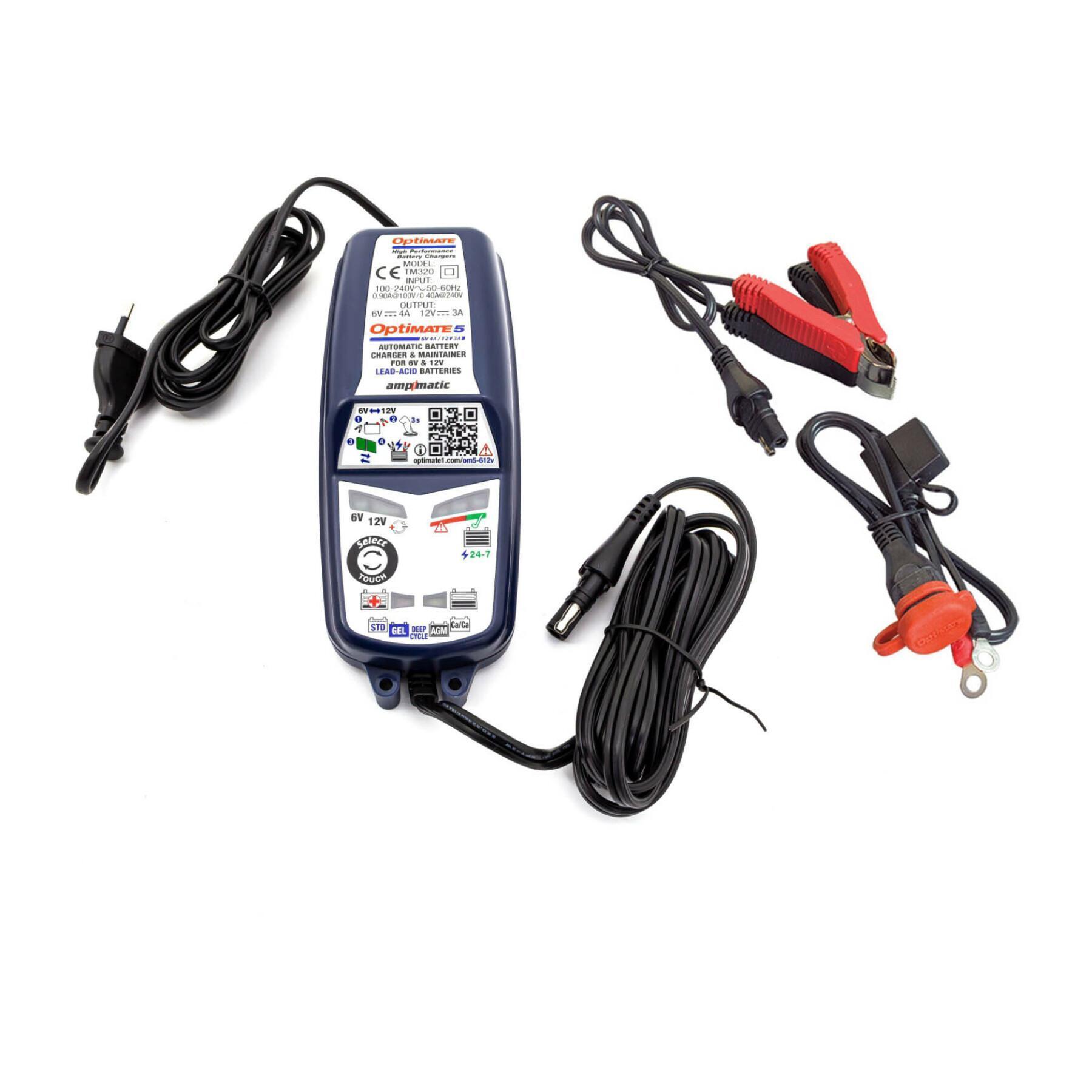 Motorcycle battery charger Tecmate Optimate 5 start-stop