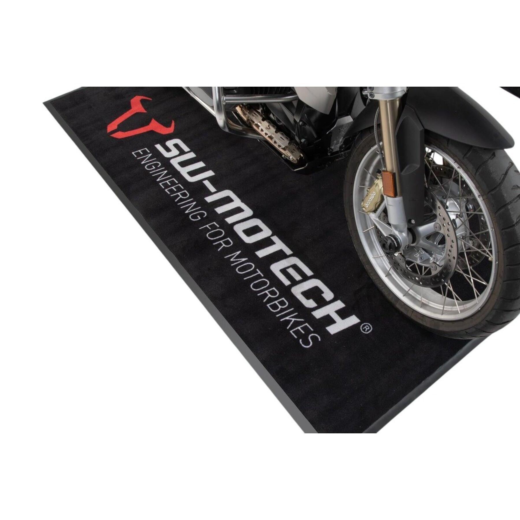 Rectangular motorcycle mat with inscription SW-Motech