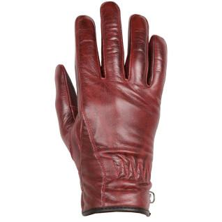 Summer leather gloves woman Helstons cream