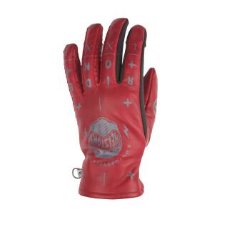 Women's summer leather motorcycle gloves Helstons grafic