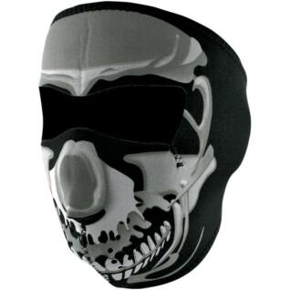 Motorcycle balaclava Zan Headgear full face chrome skull