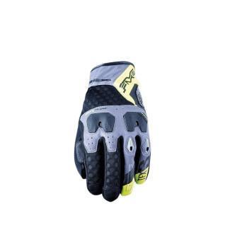 FIVE Stunt Evo Fibre/Fluro Motorcycle Gloves Size Small GFSTU1153 *CLEARANCE* 