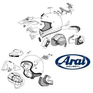 Front ventilation for full face motorcycle helmet Arai TD Duct-2 frost