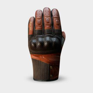 Leather motorcycle gloves Racer vintage