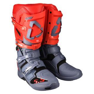 Motorcycle boots Leatt 5.5 flexlock grey/red