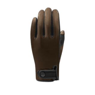 Summer leather motorcycle gloves woman Racer