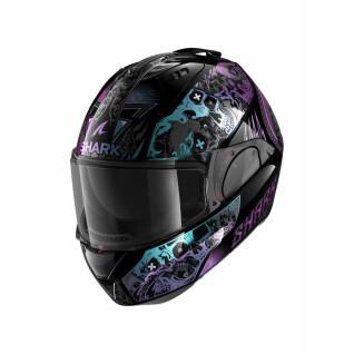 Modular motorcycle helmet Shark Evo Es K-Rozen Black Violet Glitter