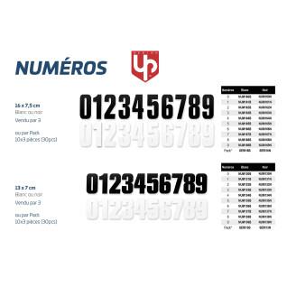 Set of 3 motorcycle stickers UP Numeros (6)