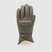 Winter leather motorcycle gloves Racer vintage